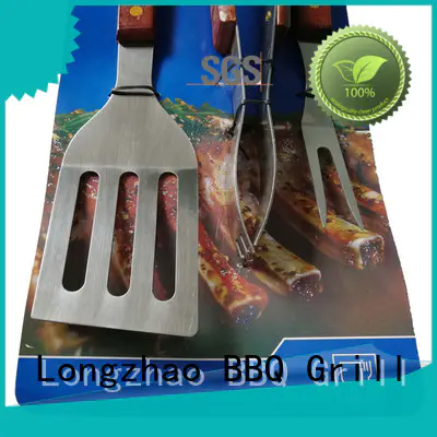 Longzhao BBQ easily cleaned barbecue tool set pvc for barbecue