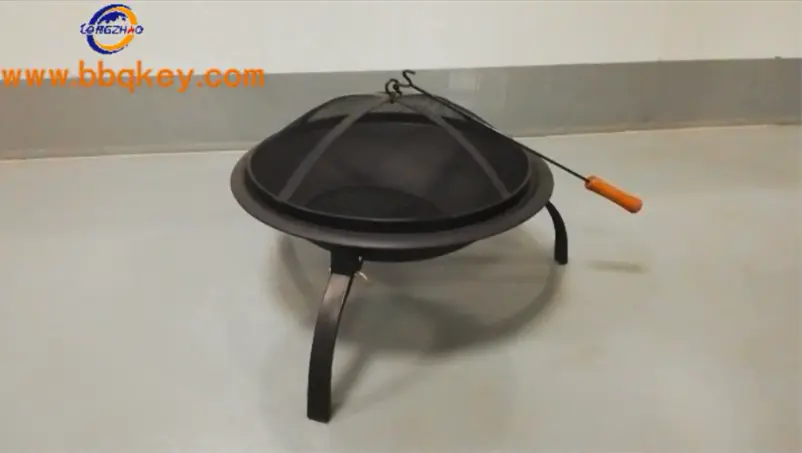 22 Inch Portable Patio Fire Bowl With Foldable Legs