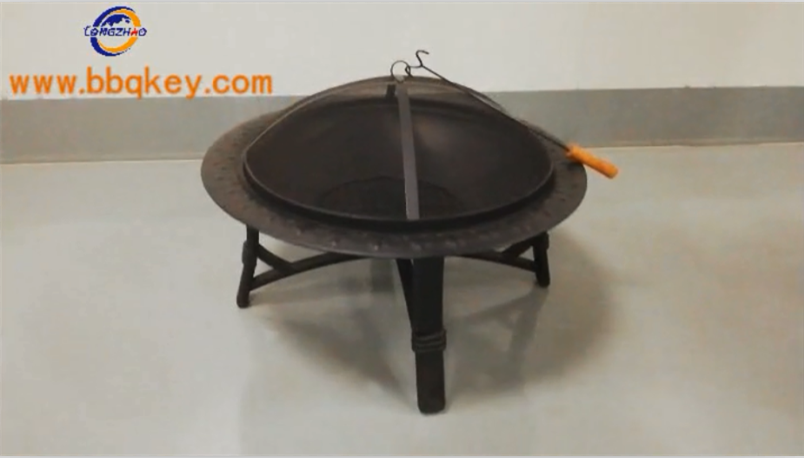 30 Round Metal Garden Stove Wood Burning Fire Pit