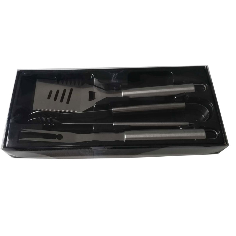 Longzhao BBQ 3pcs Stainless Steel BBQ Tools Set with PVC Box Barbecue Accessories image14