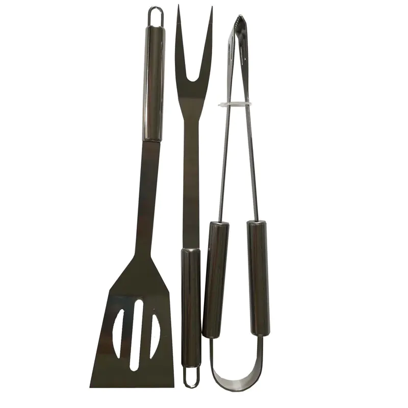 Stainless Steel BBQ Tools 3pcs Tools Set in Aluminum Case For Outdoor Barbecue