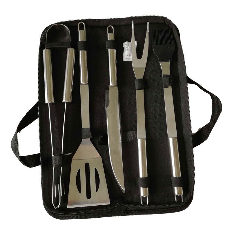 Oxford Bag Stainless Steel 5pcs Barbecue Tools Set For Barbecue