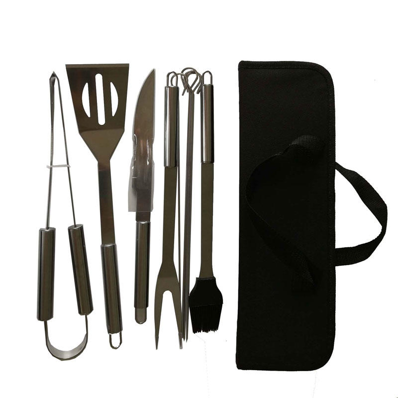 Stainless Steel Easily Carried 9pcs BBQ Tools Set with Oxford Bag