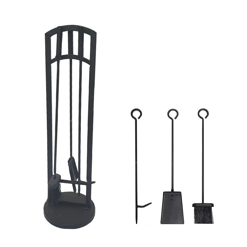 4 Piece Fire Companion Set With Stand For Wholesales- FT020
