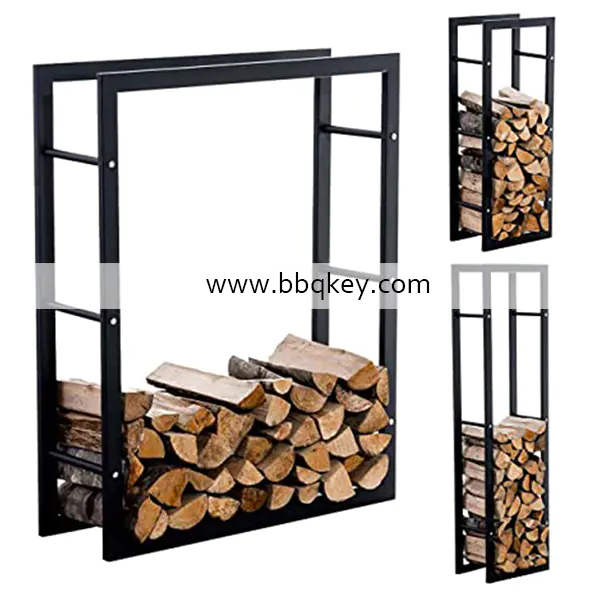Indoor Outdoor Foldable Iron Metal Fire Logs Fireplace Firewood Rack Log Holder For Fireplace