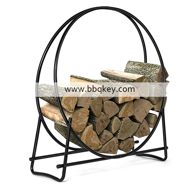 Indoor Outdoor Iron Metal Frame Fire Logs Fireplace Firewood Rack Log Holder For Fireplace