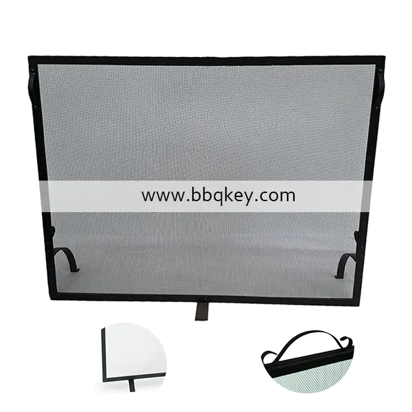 Free Standing Single Panel Fireplace Spark Flame Guard Screen Fireplace Stand with Top Handle