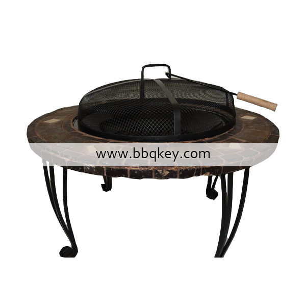 Round Fire pit & Charcoal Barbecue grill 2 in 1