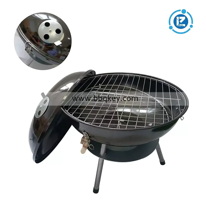 Wholesales Portable Small Size14 Inch Apple Grill  Apple Barbecue Charcoal Grill Kettle BBQ Grill