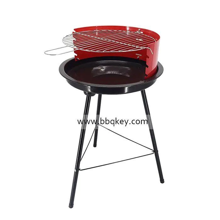 14 Inch Mini Round Simple Charcoal BBQ Grill With 3 legs For Wholesales