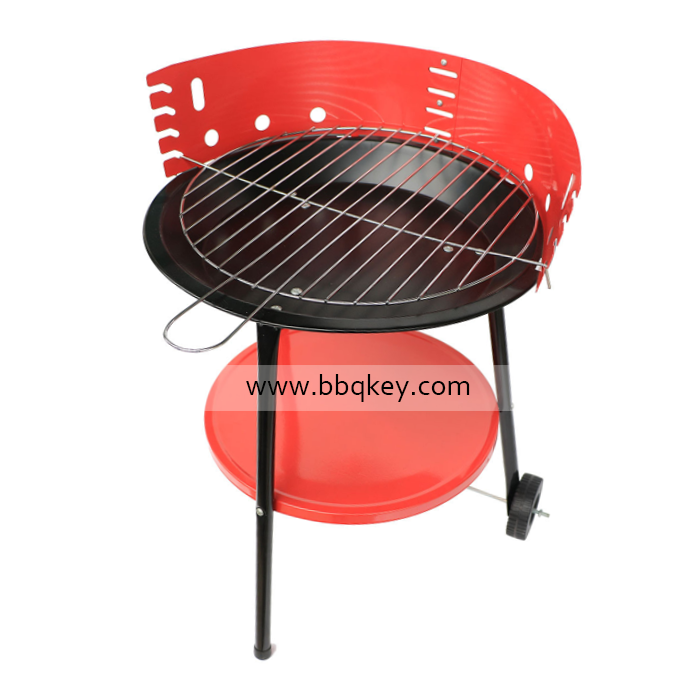 14 Inch Mini Round Simple Charcoal BBQ Grill With 3 legs For Wholesales