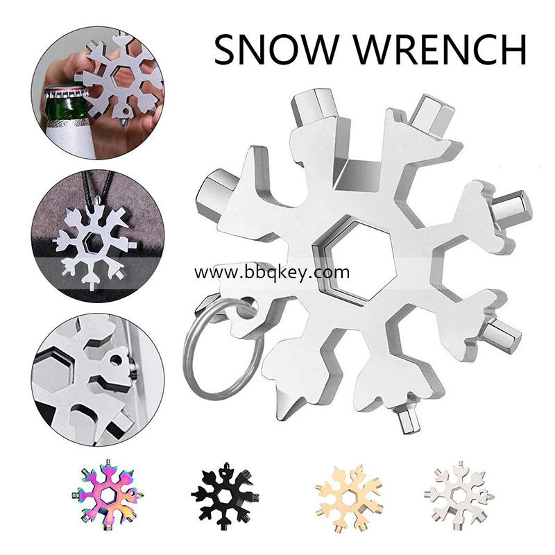 Factory Supply 19 in 1 Adjustable Multifunctional Tool Portable Gear Spanner Snow Flake Wrench