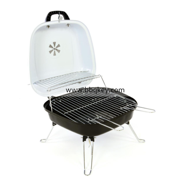 Folding Charcoal Barbecue Grill Portable Grill Stainless Steel BBQ Tool Kits for Outdoor Camping Cooking Traveling Patio Picnics Beach