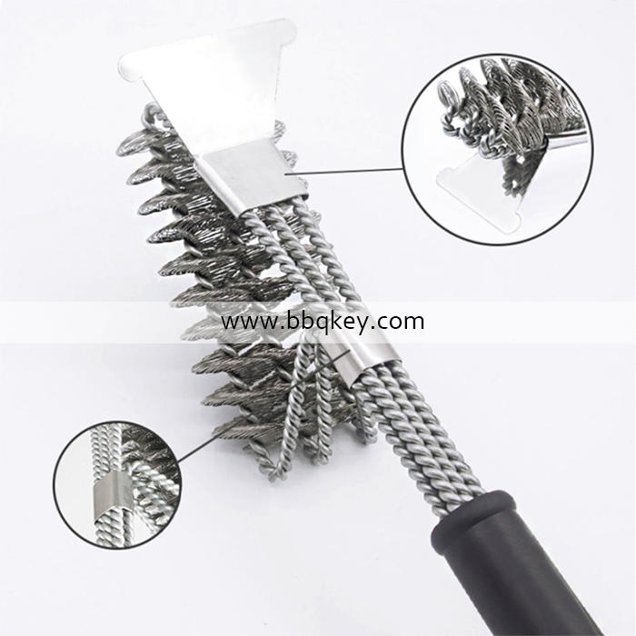 Factory Direct Price 3 in 1 BBQ Brush Accessories Helpful Tool For Cleaning