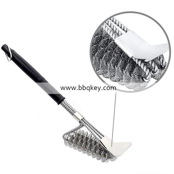 Factory Direct Price 3 in 1 BBQ Brush Accessories Helpful Tool For Cleaning