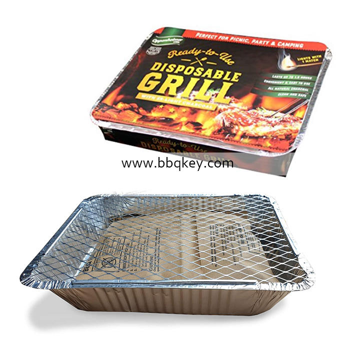 One time use mini barbecue instant grill disposable bbq
