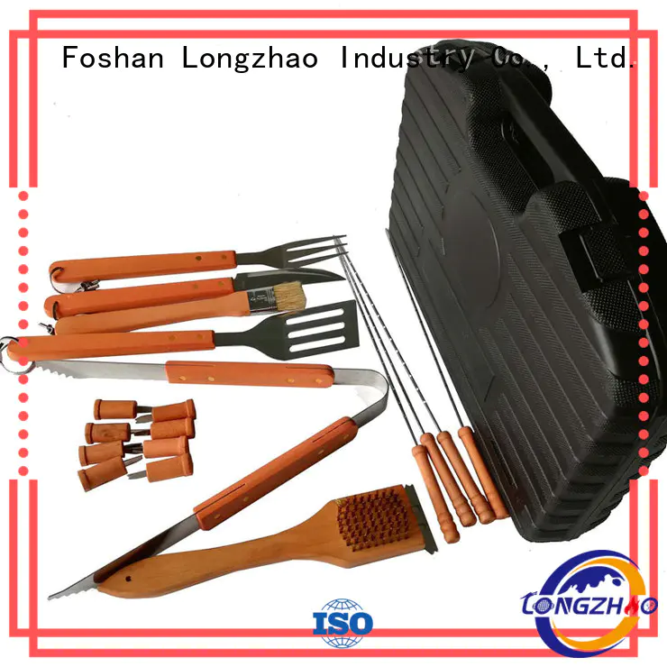 Longzhao BBQ heat resistance grill tool sets hot-sale for charcoal grill