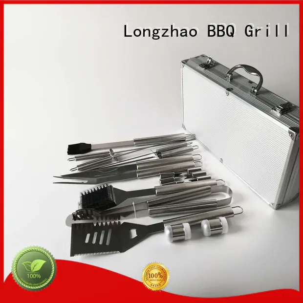 Longzhao BBQ folding grill basket best wooden for charcoal grill