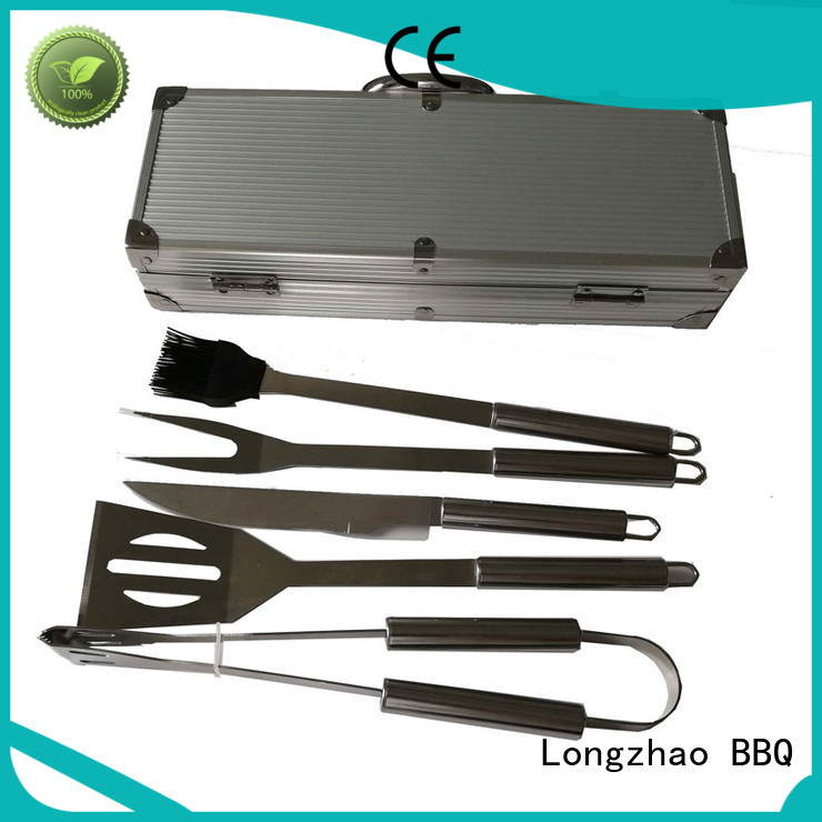 Longzhao BBQ heat resistance bbq grilling set custom