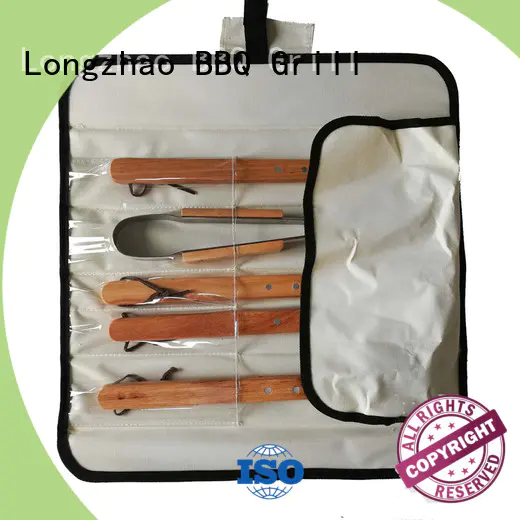 handle carried barbecue tool set oxford for outdoor camping Longzhao BBQ
