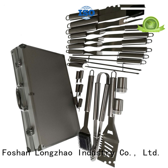 Longzhao BBQ grilling tool set custom for outdoor camping