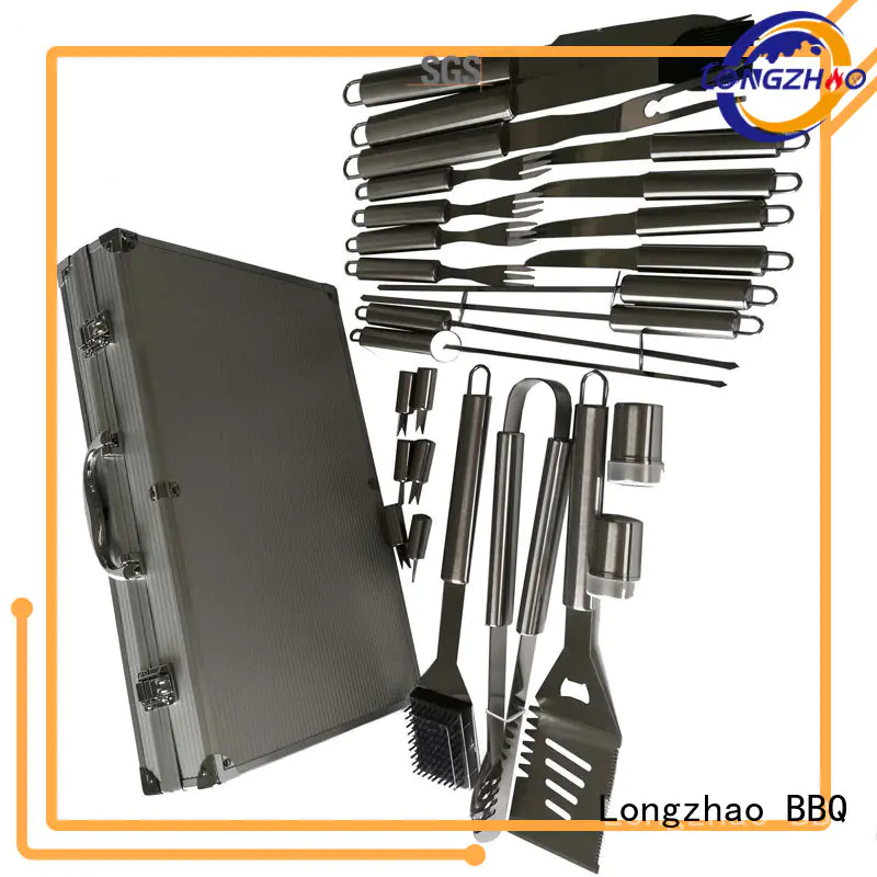 hot sale outdoor gas barbecue bbq grill 4+1 burner Longzhao BBQ manufacture
