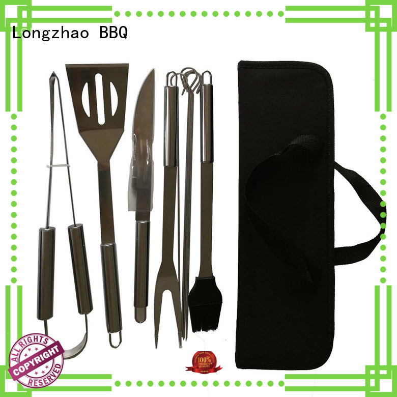 Stainless Steel Easily Carried 9pcs BBQ Tools Set with Oxford Bag