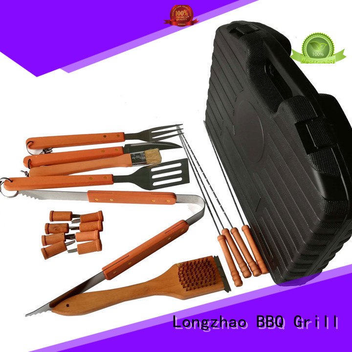 Longzhao BBQ high quality grilling utensil sets best price for gas grill