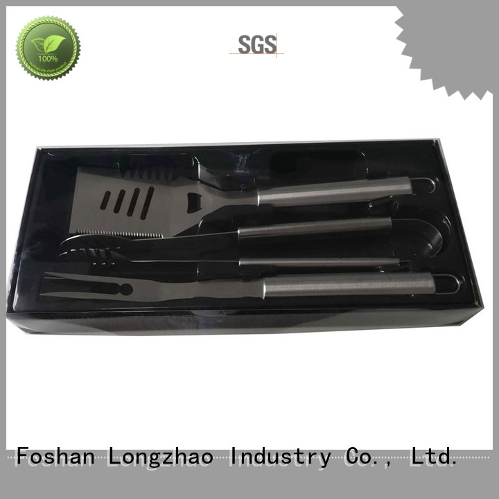 Longzhao BBQ folding grilling utensil sets custom for outdoor camping