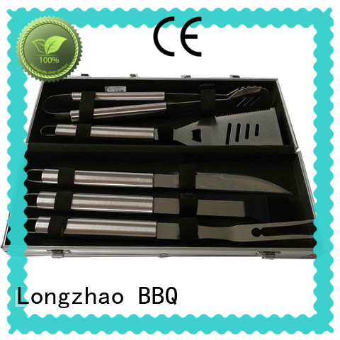 Longzhao BBQ stainless steel grilling utensil sets hot-sale