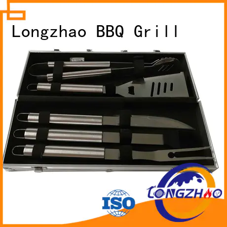 Longzhao BBQ handle carried bbq grill tool set free sample for gatherings