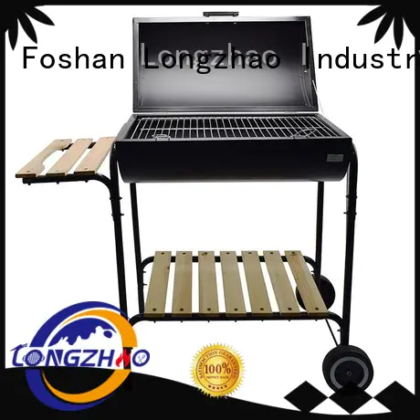 Longzhao BBQ light-weight barrel bbq grills with wheels pit for barbecue