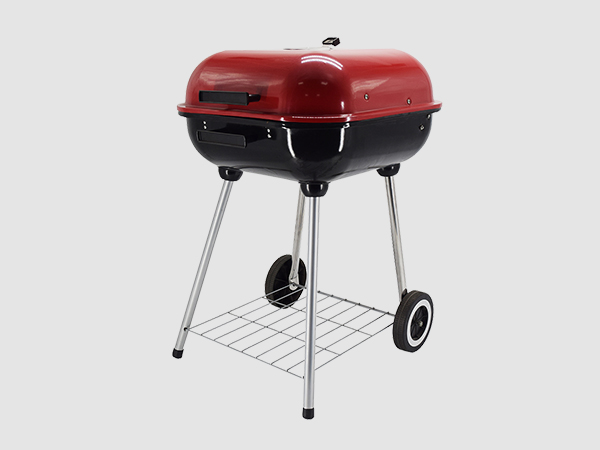18 Trolley Garden Charcoal BBQ Cooking Grill in Red-4