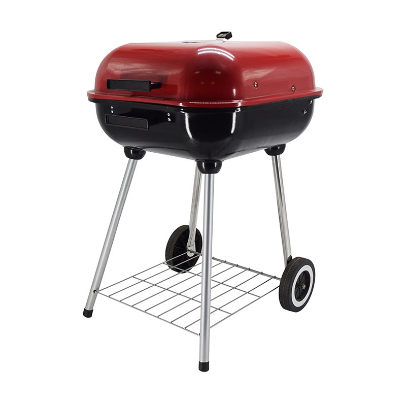 18 Trolley Garden Charcoal BBQ Cooking Grill in Red