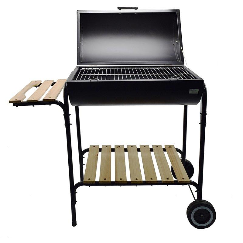 Heavy Duty Large Charcoal Barrel BBQ Grill With Wheels