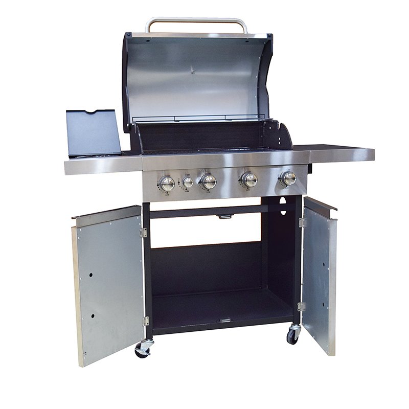 Silver Large Base Storage Base 4+1 Burners Gas Grill