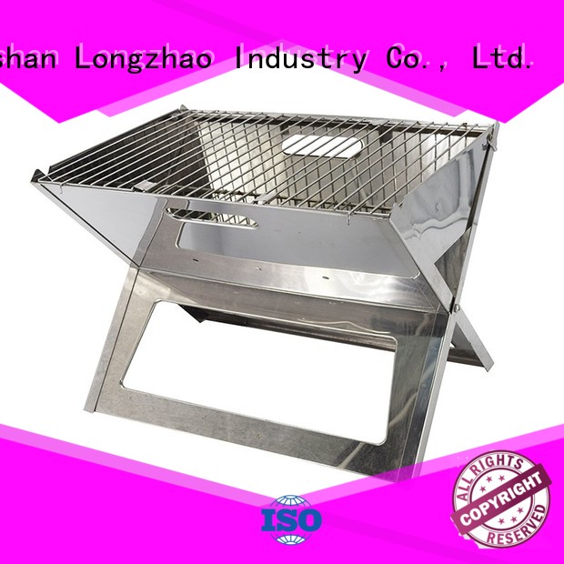 Longzhao BBQ round metal small charcoal grill bulk supply for barbecue