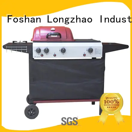 Longzhao BBQ large base stainless steel gas grill half for garden grilling
