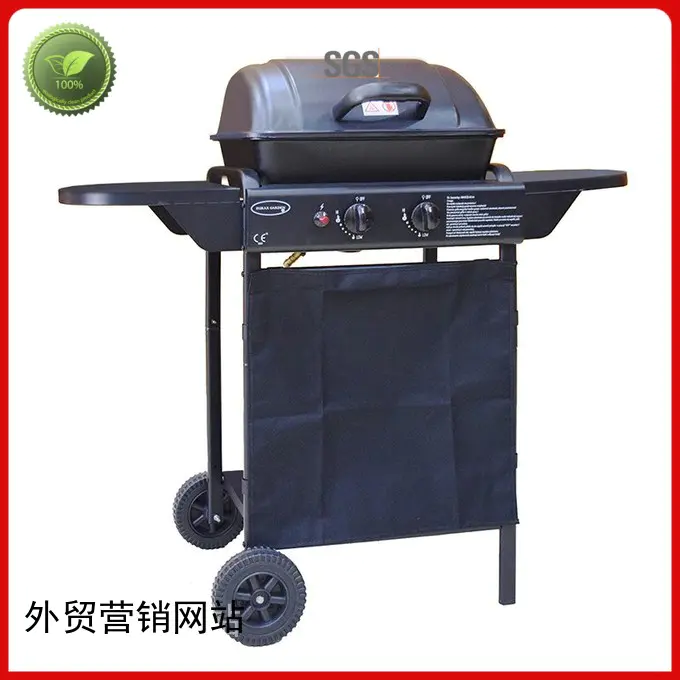 Quality Longzhao BBQ Brand 2 burner gas grill silver steel