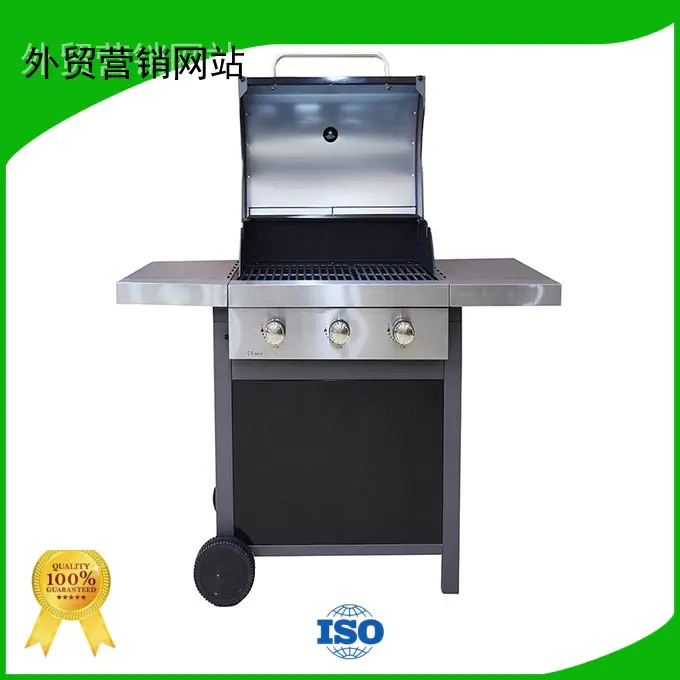 large top 2 burner gas grill storage tables Longzhao BBQ Brand