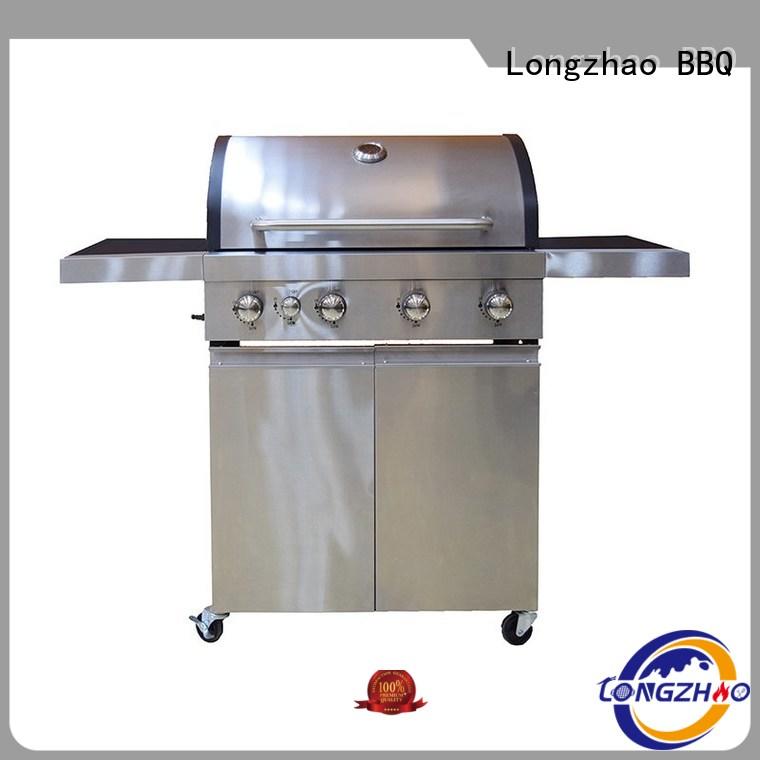 gas barbecue bbq grill 4+1 burner liquid silver liquid gas grill Longzhao BBQ Brand