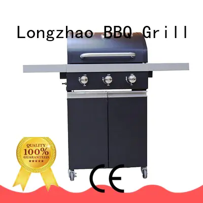 Longzhao BBQ large base portable gas grill half for garden grilling