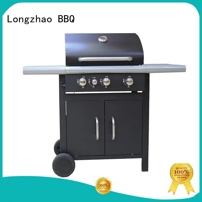 Longzhao BBQ Brand hood 2 burner gas grill cart supplier