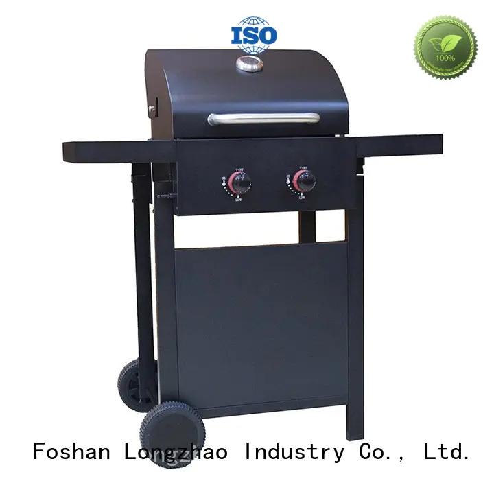 2 burner gas grill low price iron side Longzhao BBQ Brand