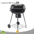 burning small charcoal grill trolley for barbecue