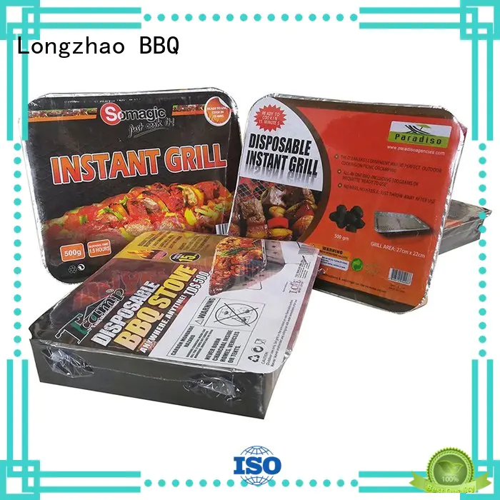 Longzhao BBQ round metal small charcoal grill steel for barbecue