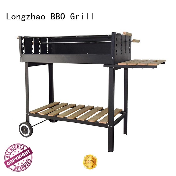 Trolley Charcoal BBQ Grill Garden Heating Smoker