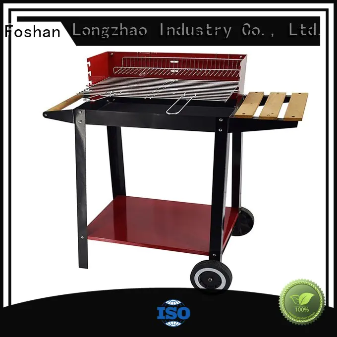 Longzhao BBQ Brand shape burning best charcoal grill wheels factory