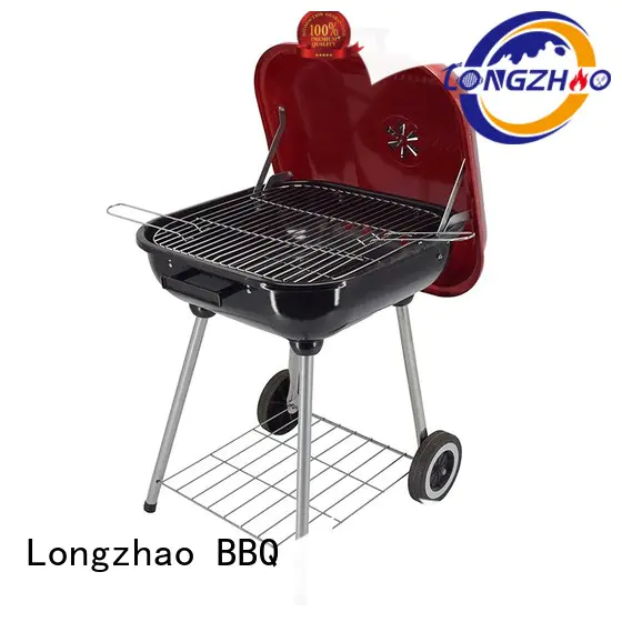 pumpkim red gas barbecue bbq grill 4+1 burner burning Longzhao BBQ company
