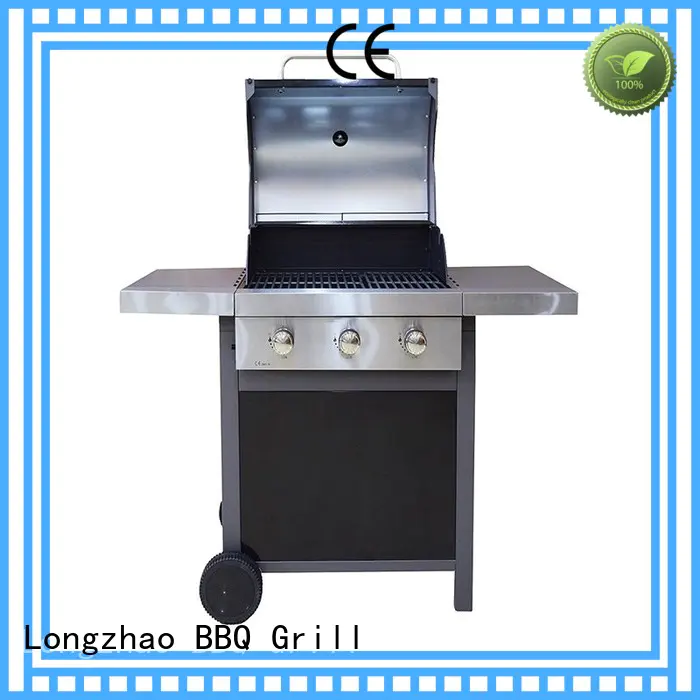 stainless steel half gas grill half griddle plancha for cooking Longzhao BBQ